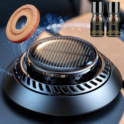 Solar Car Rotating Aroma Diffuser Aromatherapy Car Oil Diffuser Air Freshener from B&Q