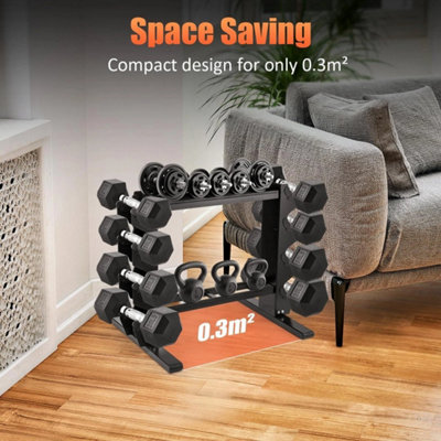 Home Gym Yoga Storage Rack Versatile Equipment Organizer For Dumbbell Kettlebell from B&Q