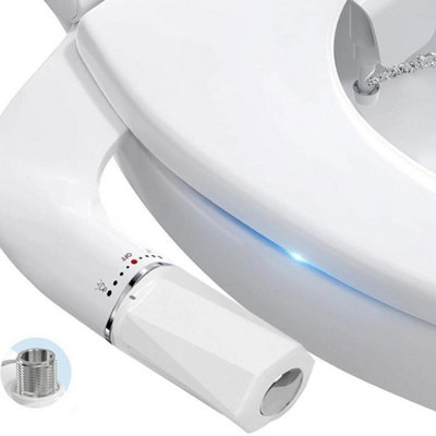  - Bidet Toilet Seat Attachment Self Cleaning Dual Nozzle Bathroom Water Spray