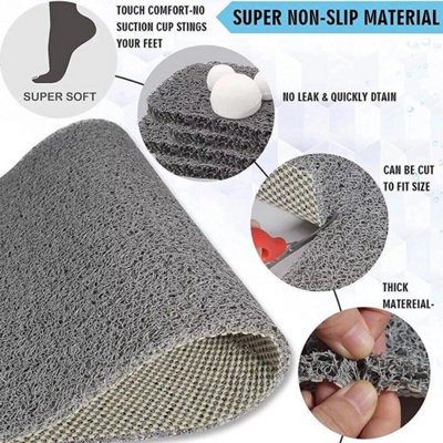 50X80Cm Shower Mat For Inside Shower Non-Slip Anti Mould Pvc Bath Mat from B&Q