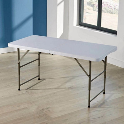  - 4Ft Folding Table Trestle Camping Party Picnic Bbq Stall Garden Indoor Outdoor