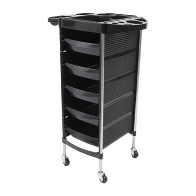5 Drawer Beauty Barber Storage Basket Rolling Cart Salon Hairdresser Trolley