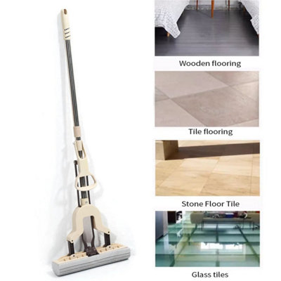Sponge Mop Heavy Duty Super Absorbent Cleaning Floor Superdry Telescopic Handle from B&Q
