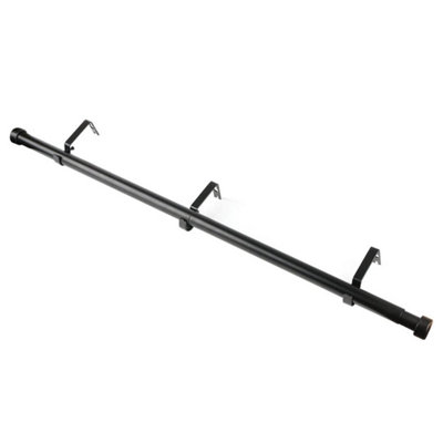  - 46 To 114Cm Heavy Duty Extendable Curtain Pole With End Finials