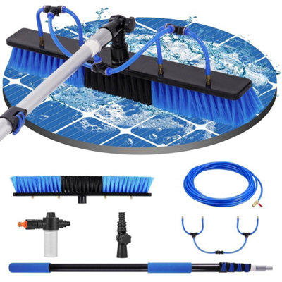 Water Fed Telescopic Window 16Ft Cleaning Pole Conservatory Roof Cleaner Brush