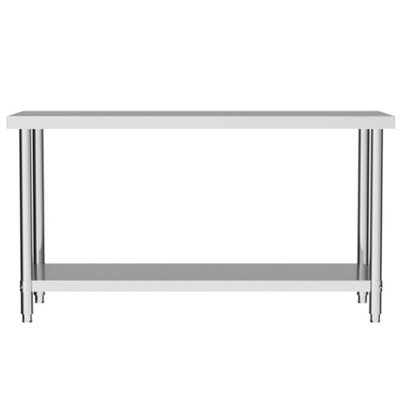 Commercial Kitchen Table Work Bench Catering Food Prep Worktop With Undershelf from B&Q