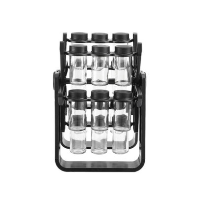 360 Rotating Ferris Wheel Spice Rack 18 Glass Jars Kitchen Storage Organizer from B&Q