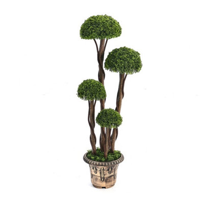 Artificial  Cypress Tree Realistic Potted Topiary Tree Indoor Outdoor Faux Plant