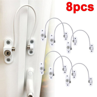 8Pcs Window Restrictors Locks Hook Security Lock Child Restrictor Safety Catch from B&Q