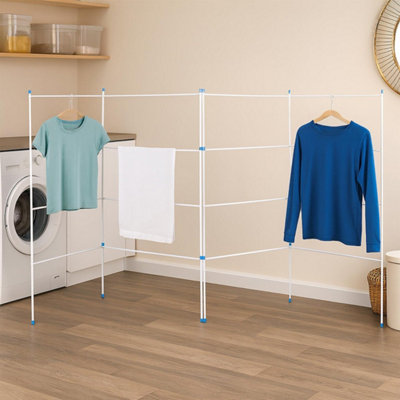  - 4 Fold Airer Clothes Drying Rack Folding Laundry Horse Holder