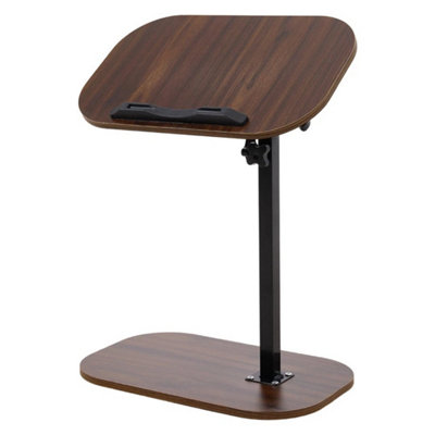 Walnut Over Bed  Laptop Table Adjustable Height from B&Q