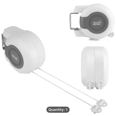  - 30M Retractable Clothes Reel Double Washing Line