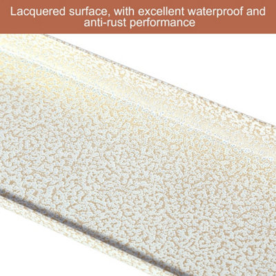 Lagre White Texture Set Of 3 U Shaped Floating Metal Shelves from B&Q