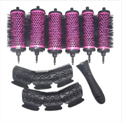 Brush Set Comb Barrel Detachable Round Hair Styling Tool Set With 6 Barrels from B&Q