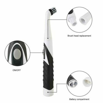 Electric Cleaning Brush Oscillating Household Cleaning Sonic Power Scrubber from B&Q