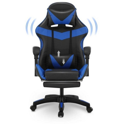  - Blue Gaming Chair For AdultsComputer Chair Ergonomic Office Chair With Footrest