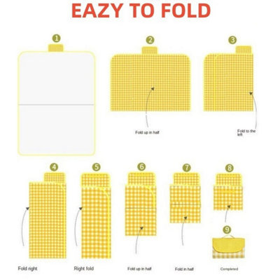 Yellow Extra Large Waterproof Picnic Blanket Mat Camping Beach Rug Outdoor 150X200 from B&Q