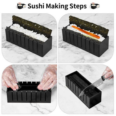  - 10Pcs Diy Sushi Maker Set Rice Roll Mold Kitchen Sushi Making Tool Kit Home
