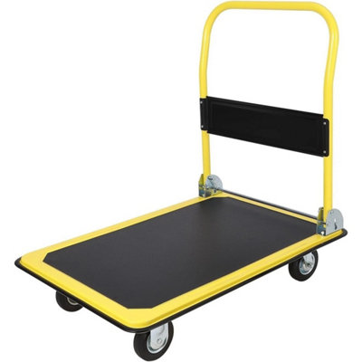 Foldable Platform Truck Hand Cart With Wheels 1100 Lbs Flat Push Dolly from B&Q