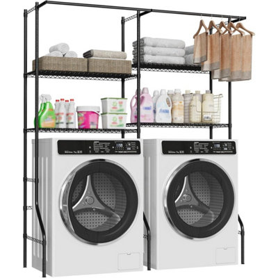 4 Tier Metal Over Washer Dryer Rack Adjustable Shelve Laundry Storage from B&Q