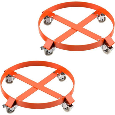 55 Gallon Steel Drum Dolly 1000Lb 4 Wheeled Barrel Transport Cart from B&Q
