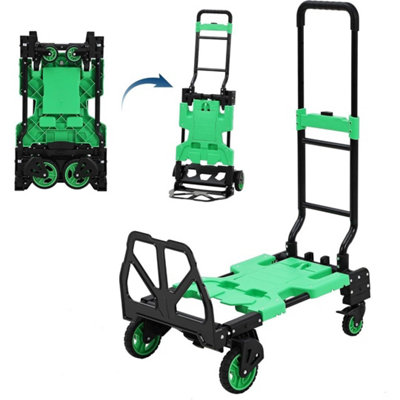 330Lbs Portable Hand Truck Foldable Basket Retractable Handle Dolly from B&Q
