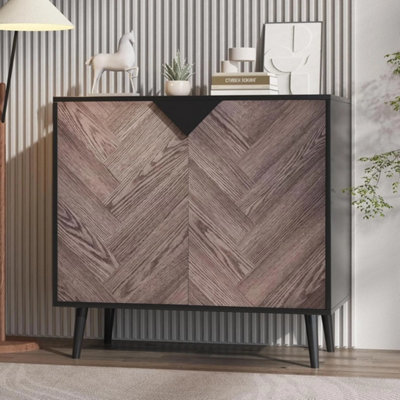 B&Q Sideboard Buffet Cabinet Storage With Shelves Doors Entryway Organizer