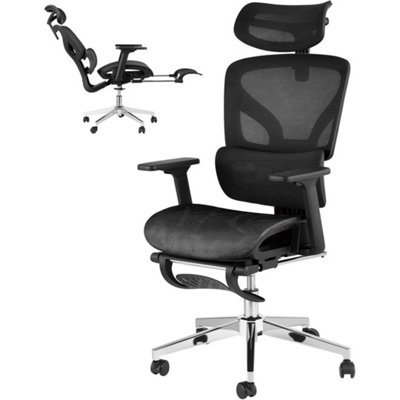  - Black Computer Desk Chair Ergonomic Office Chair Reclining
