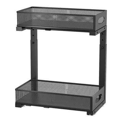  - 2 Tier Pull Out Cabinet Organizer Metal Under Sink Adjustable Height