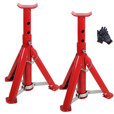 2Pcs 3 Ton Axle Stand Lifting Capacity Stand Car Caravan Floor Jack from B&Q