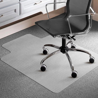 Office Chair Mat Floor Computer Desk Carpet Pvc Plastic Clear Protector 120X90Cm from B&Q