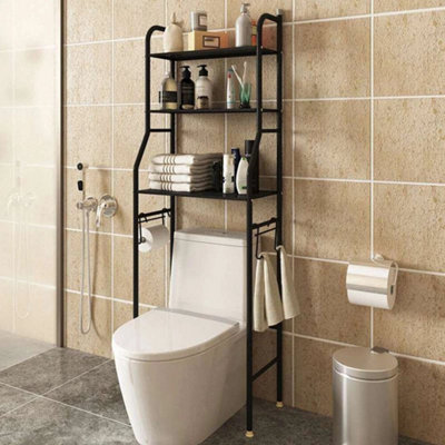  - Black 3 Tier Over Toilet Storage Rack
