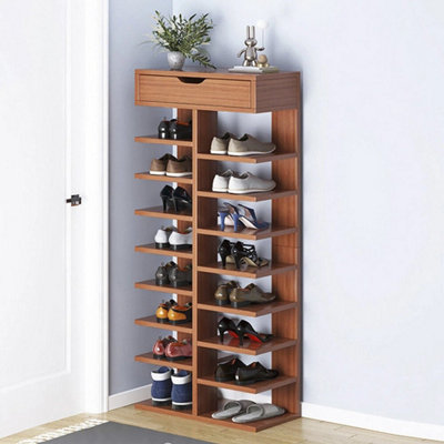 Entryway Hallway Vertical Shoe Rack from B&Q