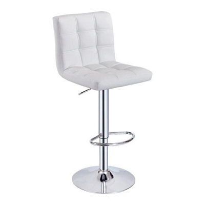 Adjustable Height Swivel Bar Stool Faux Leather 360 Degree Rotating from B&Q