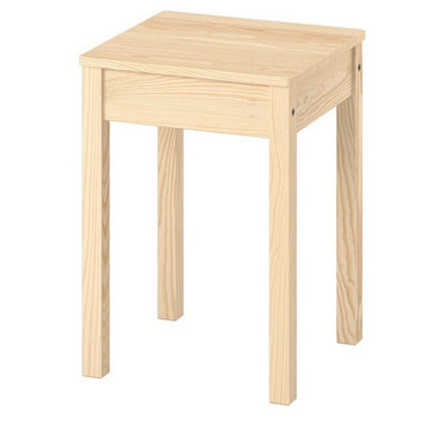 Solid Pine Wooden Stool 45Cm Height from B&Q