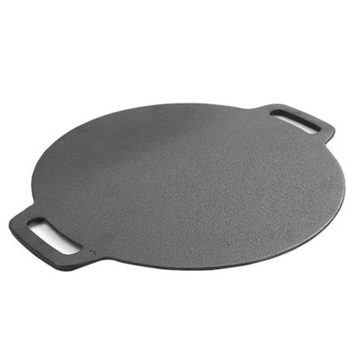 28X34X0.8 Cm Cast Iron Grill Pan Griddle Skillet from B&Q