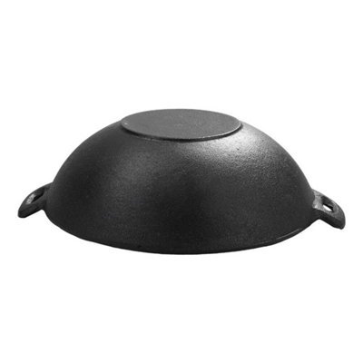 29.5X24.5X8.5Cm Cast Iron Non Stick Deep Frying Pan Wok from B&Q