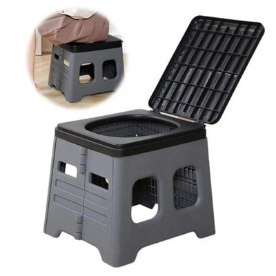  - Portable Foldable Toilet With Carry Bag Emergency Toilet With Lid & Trash Bags