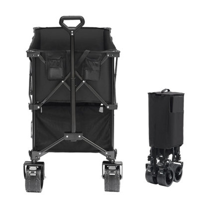  - Collapsible Folding Wagon 400L Beach Wagon Cart Heavy Duty 350 Lbs
