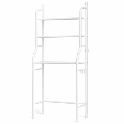 3 Tier Over Toilet Storage Rack Bathroom Organizer Shelf Space Saver Stand White from B&Q