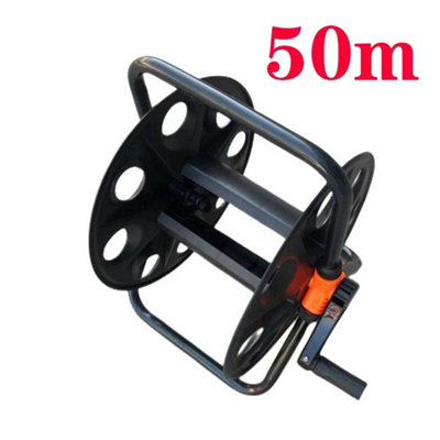  - 50M Portable Reinforced Tough Garden Hose Pipe Reel Cart Trolley Free Standing