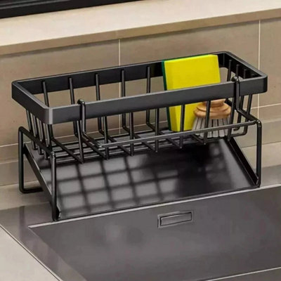 Sink Caddy Basket Drain Rack Sponge Dishcloth Holder Kitchen Storage Organizer from B&Q