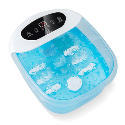 Foot Spa Massager Foot Bath Soak Tub With Heat & Bubble-Navy from B&Q