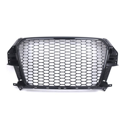 Gloss Black Honeycomb Grille For Audi Q3 8U 2011-2015 Pre-Facelift from B&Q