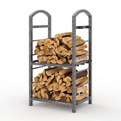 Indoor Outdoor Firewood Storage Rack Fire Log Holder from B&Q