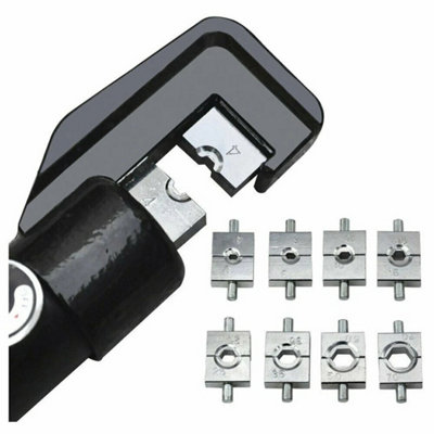 16 Ton Hydraulic Crimper Tool 8 Dies Battery Cable Lug Crimping from B&Q