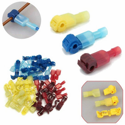 240Pcs T-Tap Quick Splice Terminals Insulated Spade Connectors from B&Q