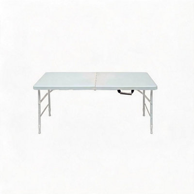  - 4Ft Height Adjustable Folding Table Trestle Outdoor Camping Table