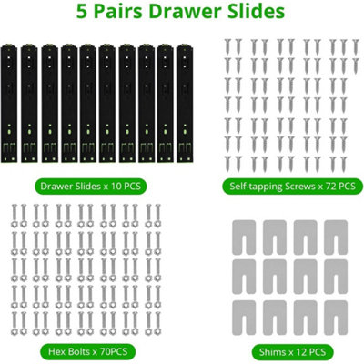 Drawer Runners Cabinet Drawer SlidesFile Cabinet Rails 16 Inch