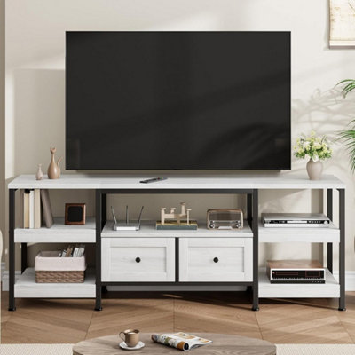 Tv Stand With Drawer Open Shelf Entertainment Center Up from B&Q